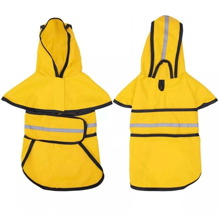 Lookin' Good Fashion Pet - Rainy Days Slicker - Amarillo - Mediano - Nuevo Foto 3 de 4