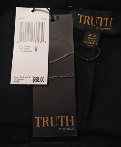 Neu TRUTH Größe Medium Matrosenstil Rock hinten Trittfalte Stretch schwarz - Bild 3 von 5