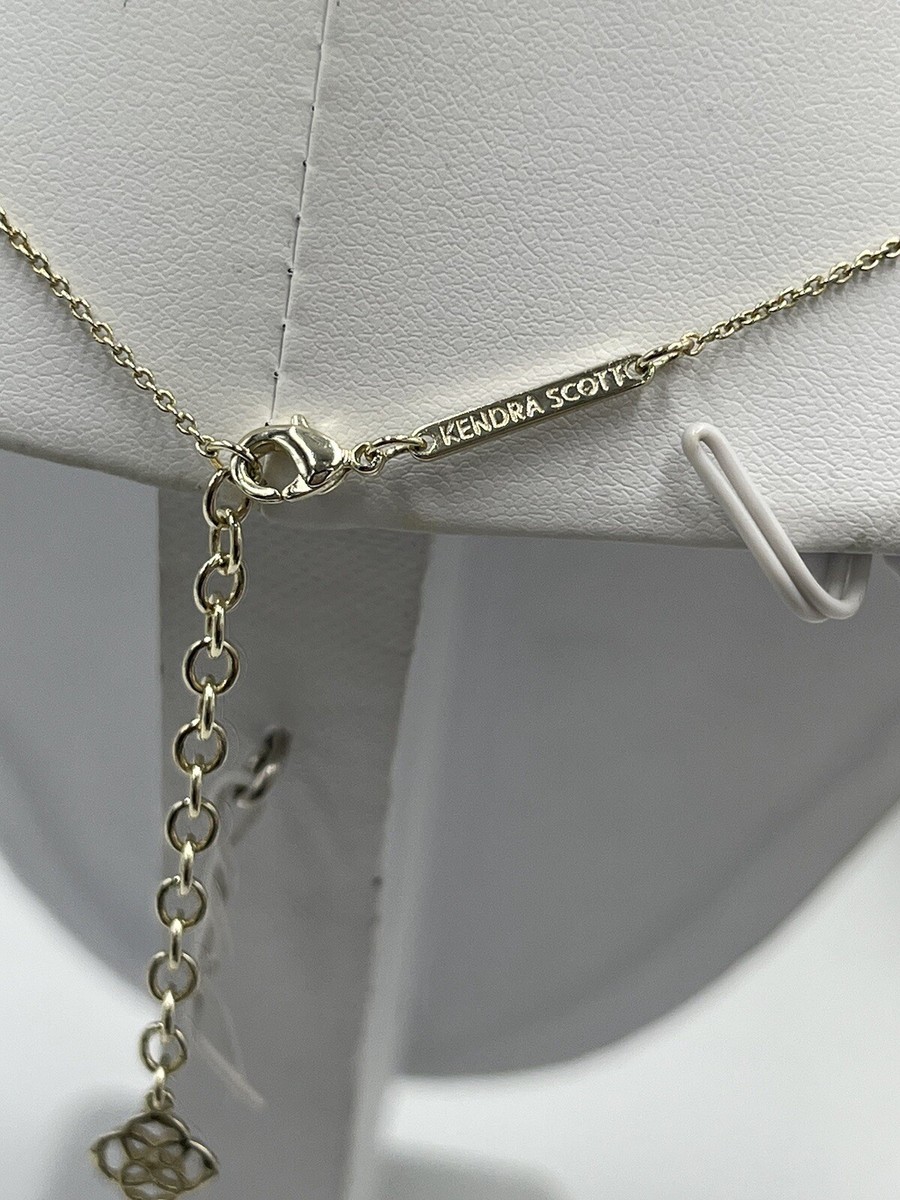 Kendra Scott Gold Plated Anissa Bar Pendant Cubic Zirconia Regal