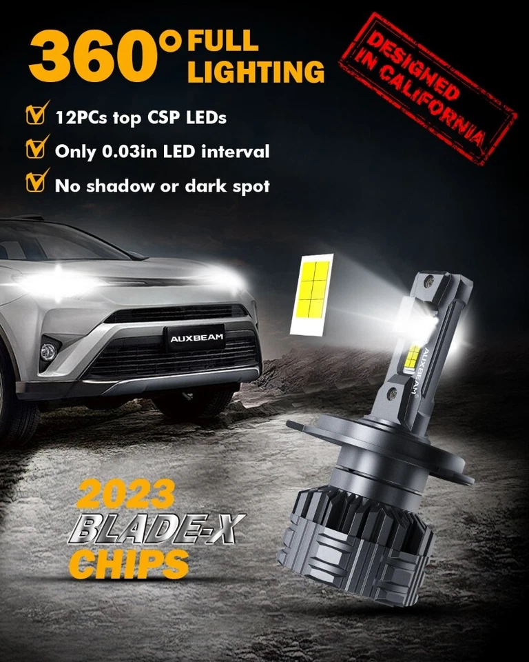 Комплект светодиодных фар для Ski Doo REV XP XS XR 2003-2018 снег высокая и низкая лампа + CANBUS - Изображение 4 из 4