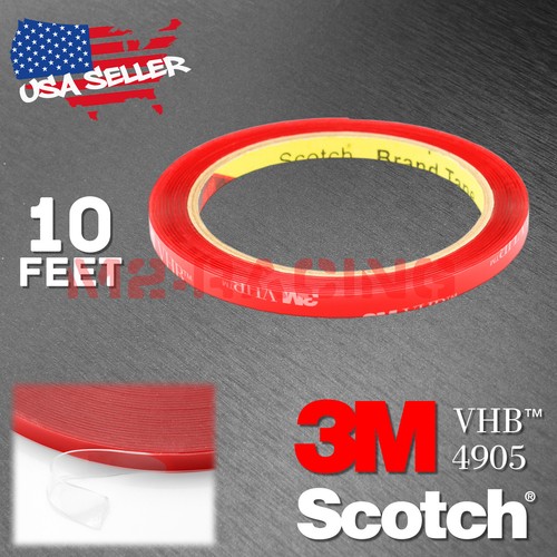 **10 Feet**Genuine 3M VHB #4905 Double-Sided Mounting Acrylic Foam Tape Adhesive - Picture 5 of 22