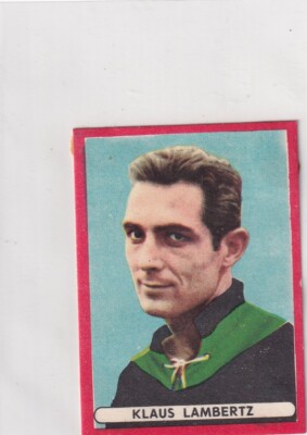 Wiesbaden Sticker Verlag Fußball Karte 1963/64 32 Klaus Lambertz - geklebt