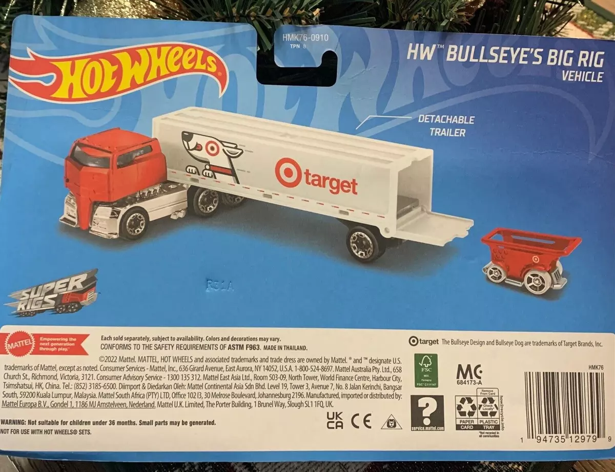NEW 2022 Hot Wheels Hauler Super Rigs Target Bullseye s Big Rig W