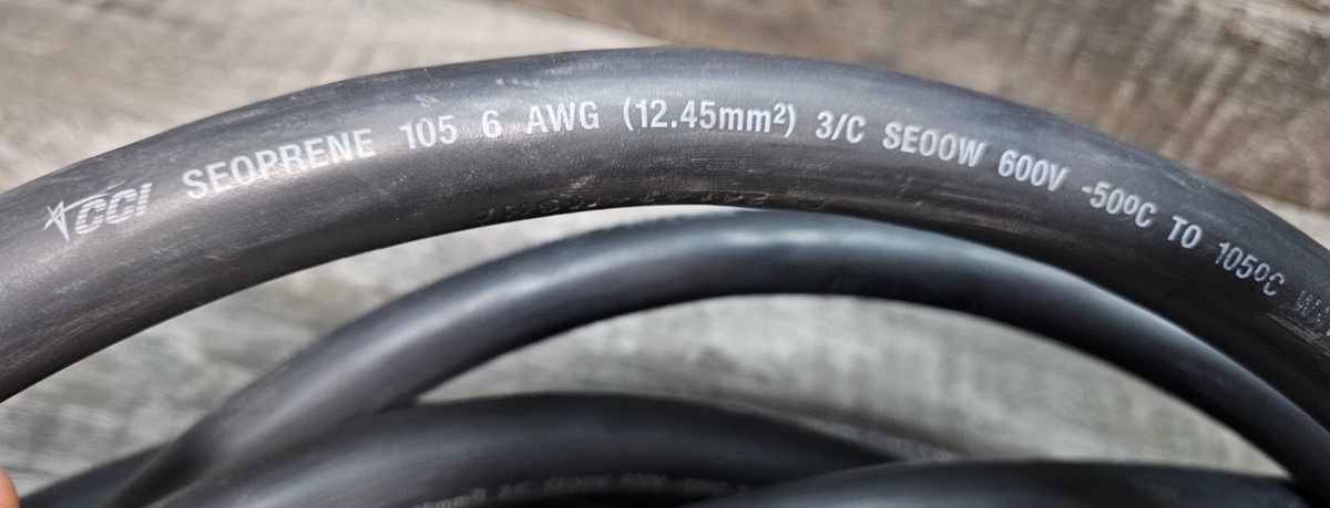 CCI Seoprene 105 6 AWG (12.45mm²) 3/C SE00W 600V P241-3-MSHA Power