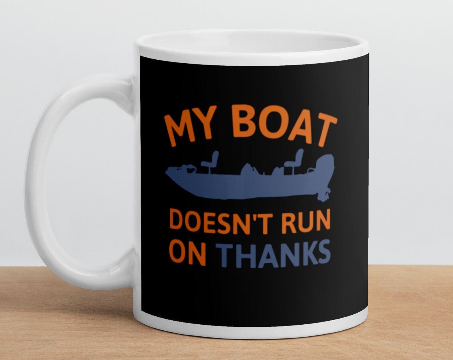 Funny Boating White Glossy Coffee Tea Mug