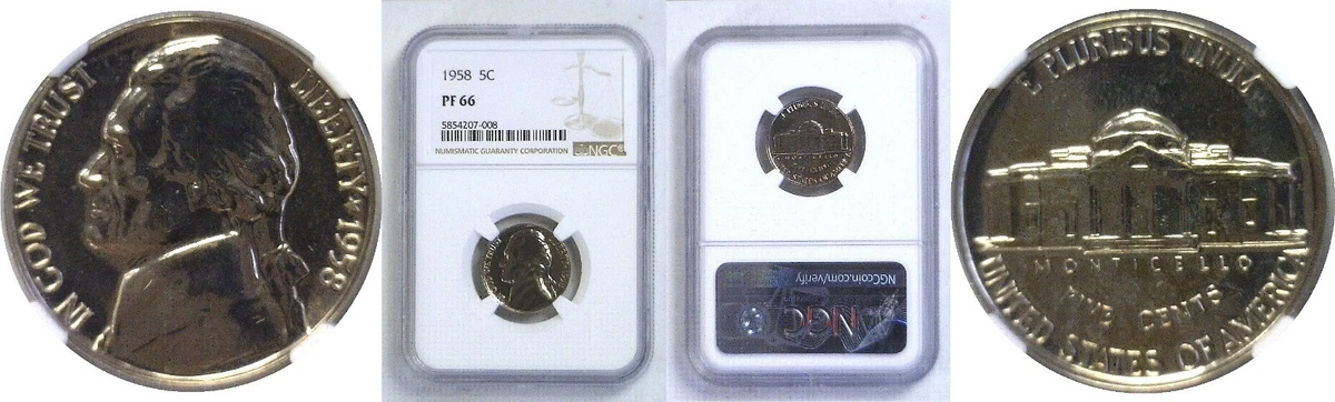 1958 Proof US Jefferson Nickels (1938-Now) for sale | eBay