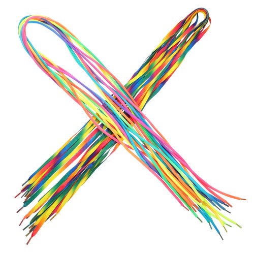 10 Pairs Shoelace Rainbow Pride Shoelaces Decorate Round Flat