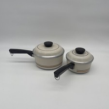 Vintage Regal Nonstick Cast Aluminum Silverstone Cookware Lot of 2 Sauce Pans