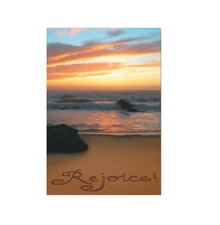 Rejoice Beach Theme Christmas Cards (Pack of 10) Holiday Greeting