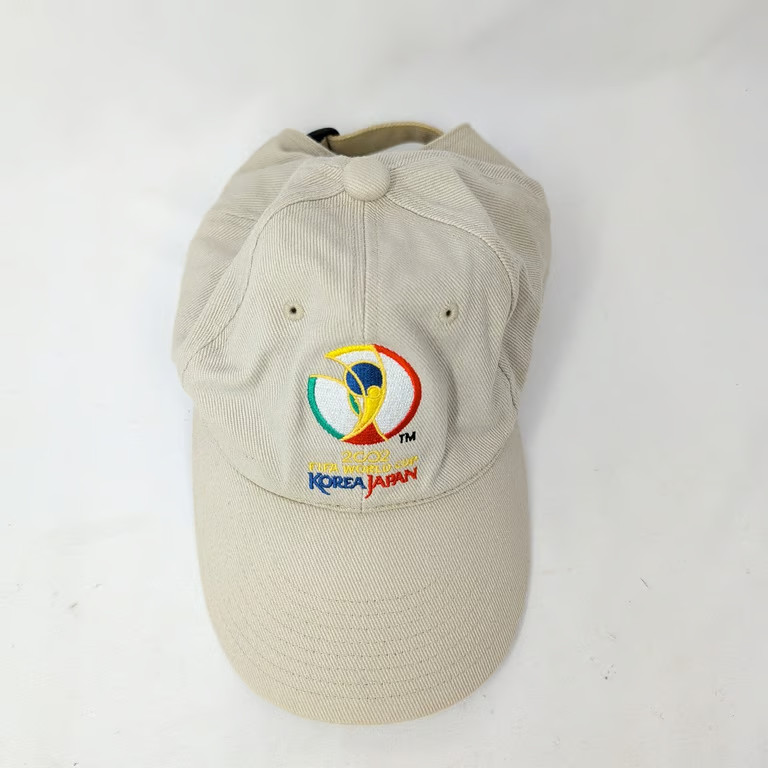 FIFA World Cup 2002 Korea Japan Hat Cap Vintage Tan Adjustable