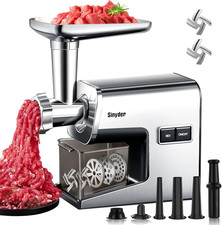 Electric Meat Grinder,3000 Max Heavy Duty Stainless Steel Meat Mincer with 2 Bla