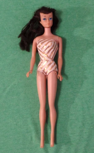 Vintage Barbie Doll - Vintage Brunette Swirl Ponytail Barbie