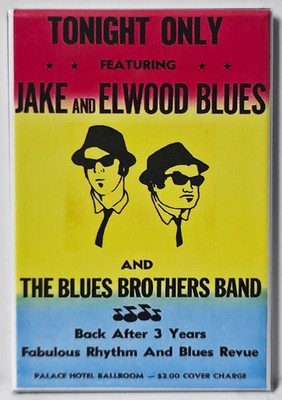 Blues Brothers Style 4 Movie Poster 2''x3'' Fridge Locker MAGNET FREE SHIPPING 80s