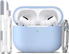 for Airpods Pro 2 Case, Soft Silicone Protective Cover with Keychain and Cleanin