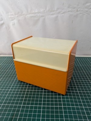 Velos Orange 64 Karteikartenetui mit einigen Karteikarten 1960 s/70 s selten