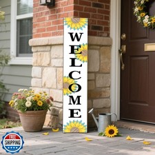 Sunflower Porch Sign Summer Front Door Hanging Decorations Indoor Outdoor Woo