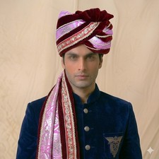 Men Hat Top Safa Indian Sherwani Pagri Handmade Groom Turban Traditional Pag