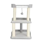 Cat Tree Tower 3 Layers Stable Scratch Resistant Multifunctional Cat Bed Cli NEW