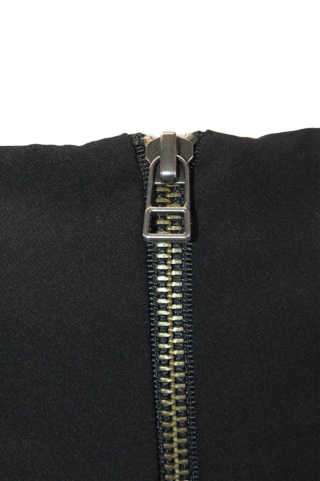 Mini Vestido Verónica Barba, Mujer Calce y Acampanado Negro Cuello en V Sin Mangas Cremallera Talla 6 Foto 4 de 4