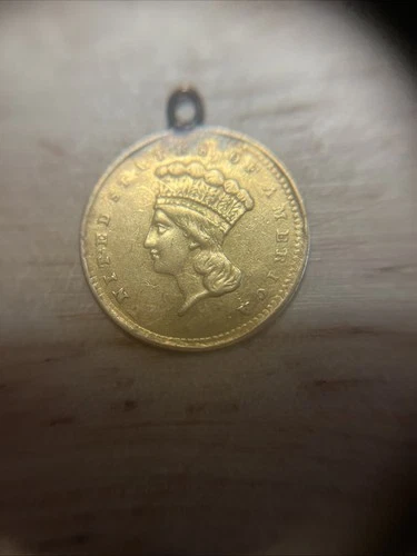 1850s $1 gold Indian head gold coin/Jewelry
