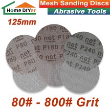 125mm Dry Mesh Abrasive Sanding Discs 5 Inch Hook  Loop Sandpaper P80-P800 Grit