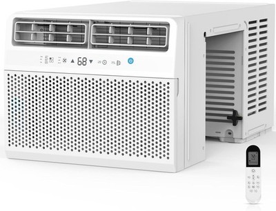 NEW 12000 BTU U-Shaped Window Air Conditioner, 550 Sqft, CEER 10.9, with Remote