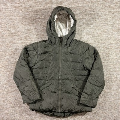 The North Face Mädchen 550 Daunen gefütterte Jacke mit Kapuze khaki grün Größe S/P 7-8 Jahre