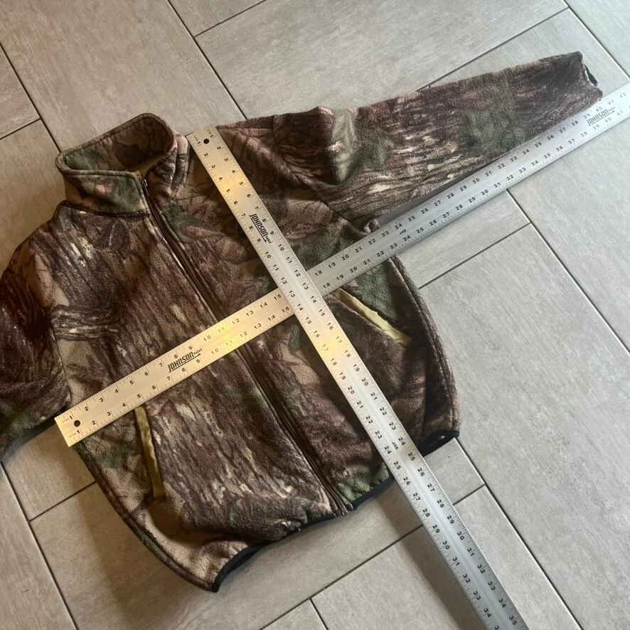 Vintage Stearns Camouflage Fleece Full Zip Jacket Polyester Large - product detail image 8