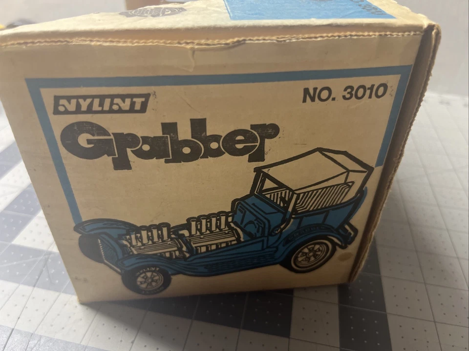 Vintage Pressed Steel Hot Pink Nylint Ford Model T Grabber Hot Rod With Orig Box - Image 2 of 4