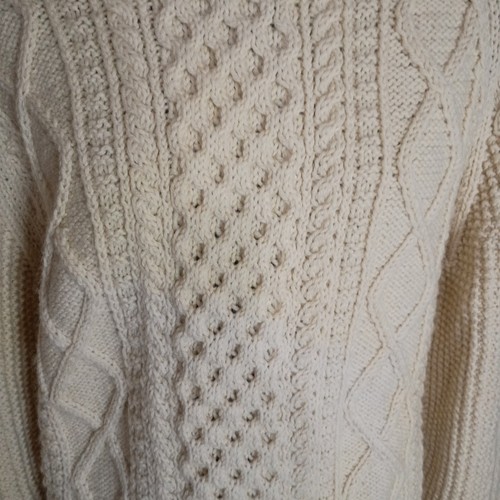 Vintage Irish Fisherman Sweater Cream, $40 - Photo 4