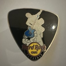Hard Rock Cafe Pin Guitar Pick Florence Italy Statue Rare