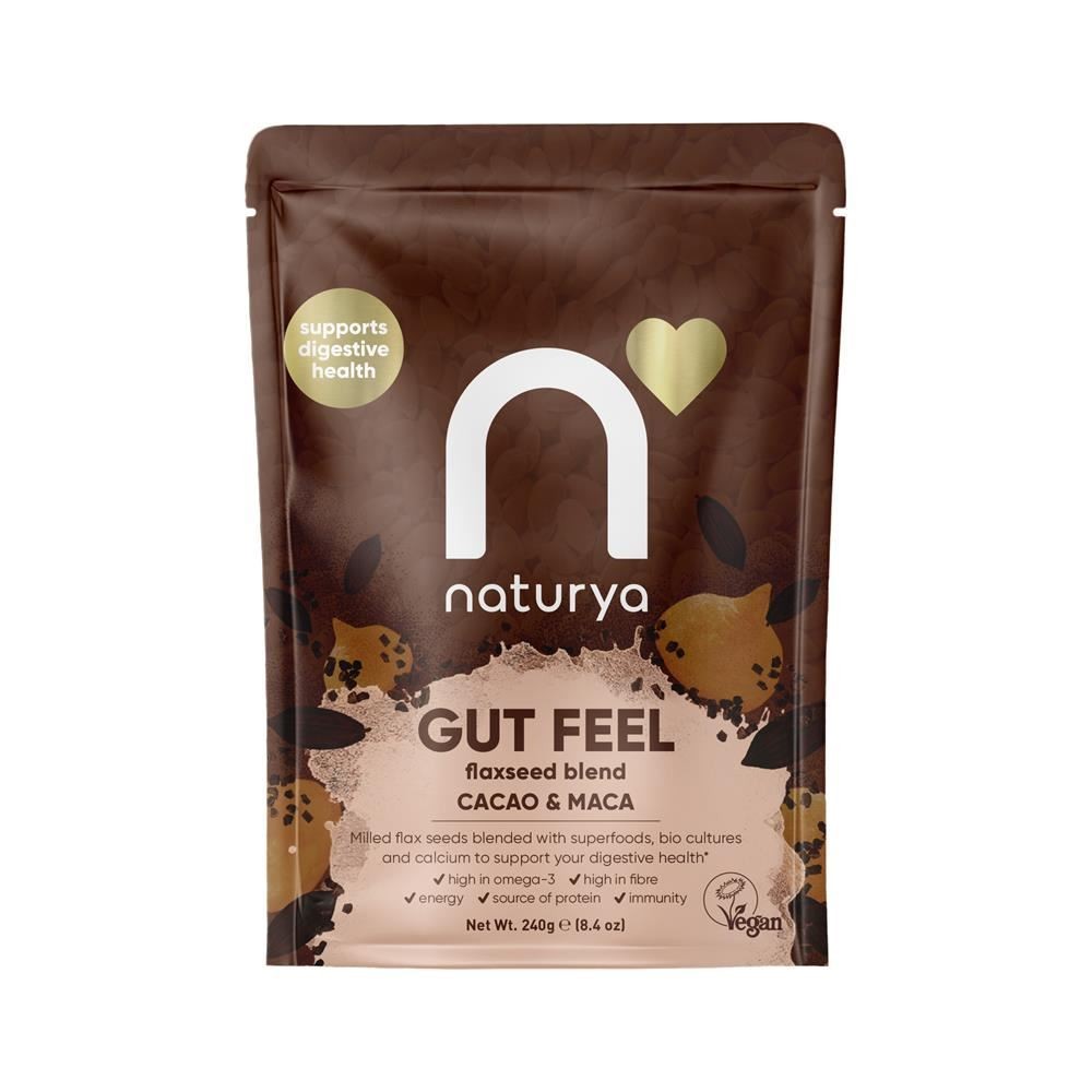 Naturya Gut Feel Flaxseed Blend Cacao & Maca 240g - 4 Pack