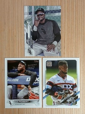 Luis Robert 3 Card Variation Lot 2020, '21 & '22 Topps IMAGE VARIATION SPs -Sox 