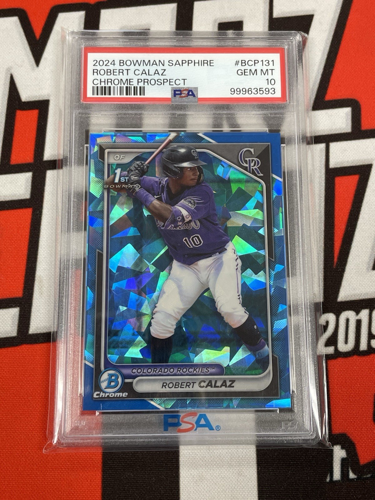 2024 Bowman Sapphire 1st Robert Calaz #BCP-131 Colorado Rockies PSA 10 GEM MINT