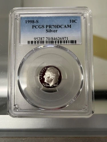 1998-S PCGS PR70DCAM Silver Roosevelt Dime Proof 10C