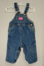 Vtg OshKosh Bgosh Vestbak Bubble Overalls Size 12 Months Baby Girl Made in Usa