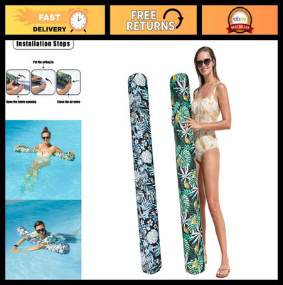 2 Pack Large Inflatable Pool Noodles, 54'' Swim Floats for Adults, Fabric Covere