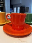 Set Of 4 Vtg Fiestaware Tom & Jerry Coffee Mugs ~ 4 Original Colors 1936-69 MINT