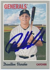 Daulton Varsho Signed 2019 Topps Heritage Minors Baseball Card #13 Generals