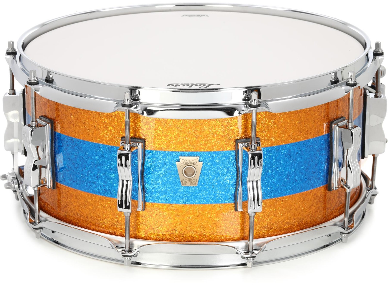Малый барабан Ludwig Classic Maple - 65 x 14 дюймов трехдиапазонный золотисто-синий 110190₽
