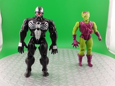Lote de 2 figuras de Toy Biz Spider-Man - Duende Verde y venón líquido para chorros...