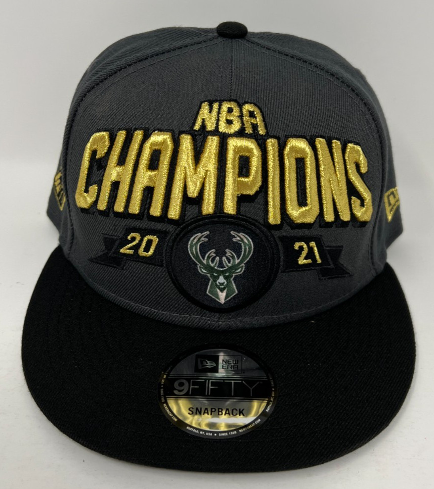 Milwaukee Bucks 2021 NBA Championship New Era 9FIFTY Adjustable Snapback Hat Cap