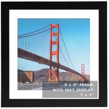 OMISHE 9x9 inch Picture Frame Black for Wall Hanging or inch,