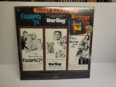 TRIPLE FEATURE CASSANOVA '70/ DARLING/ MARRIAGE ITALIAN STYLE EPIC LP NEW/SEALED