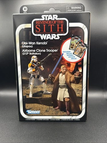 Star Wars 3.75” Vintage Collection Obi-Wan Kenobi Airborne Clone Trooper In Hand