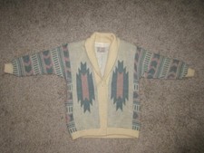 VTG HILDA 100 WOOL ICELAND SWEATER COAT CARDIGAN WOMEN SZ MEDIUM LINED