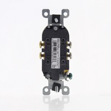 Leviton Straight Blade Almond Duplex Receptacle 5-15R 15A Nylon Wallplate