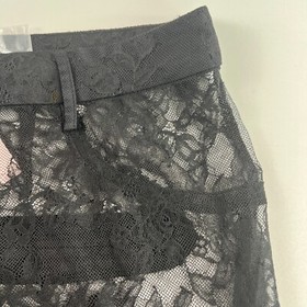 Victoria's Secret VS Archives Sheer  Lace High Waist Pants Tight  Black  XL NWT