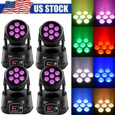 4PCS 105W Moving Head Light 7LED RGBW Beam DMX Bar Disco Party Dj Stage Lighting