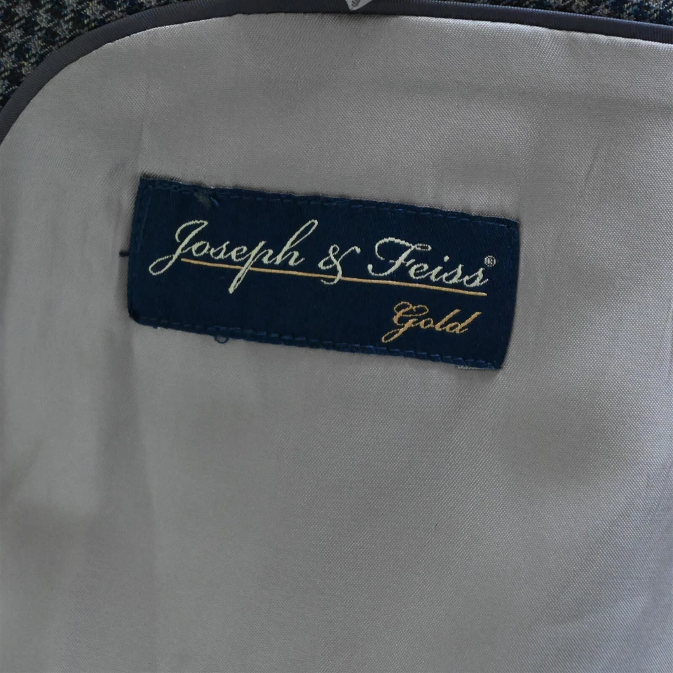 Joseph & Feiss 50L Gris Cuadros Clásico 100% Lana Blazer Traje Chaqueta Abrigo Deportivo Foto 4 de 4